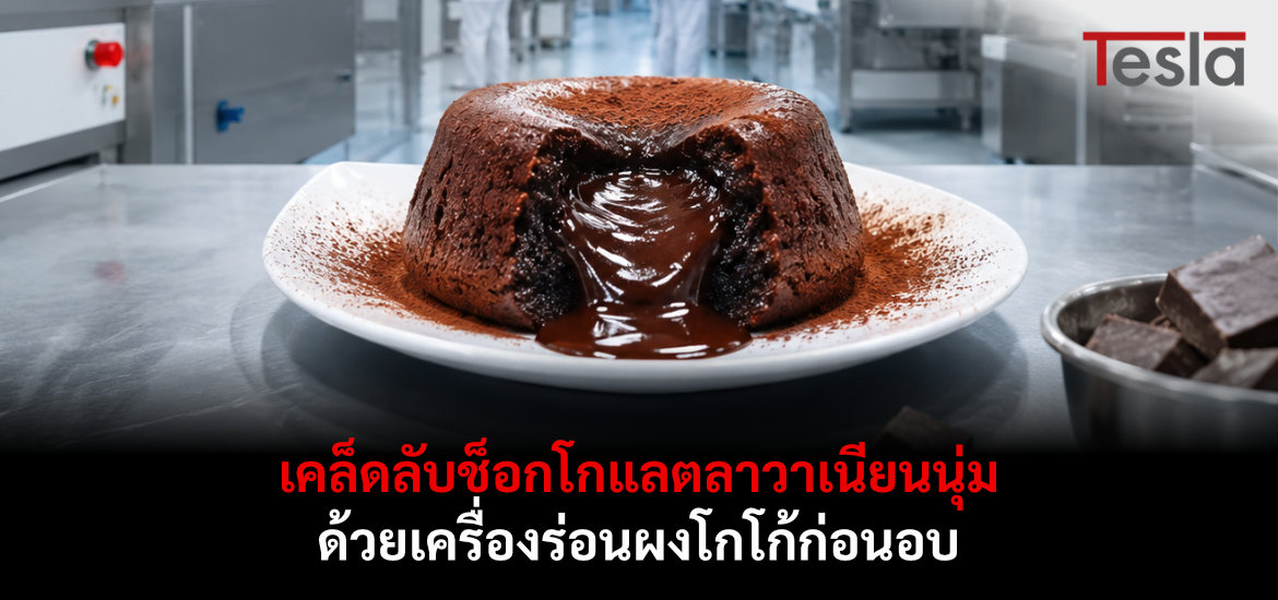 เคล็ดลับช็อกโกแลตลาวาเนียนนุ่ม ด้วยเครื่องร่อนผงโกโก้ก่อนอบ